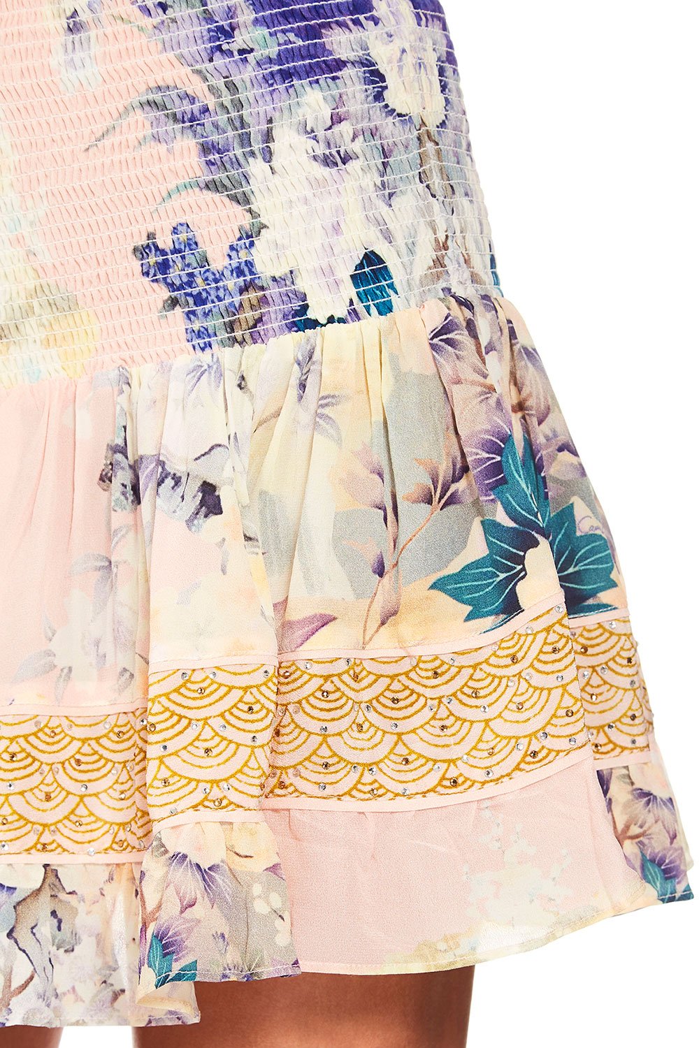 CAMILLA HARAJUKU HEIRESS SHORT SHIRRED SKIRT