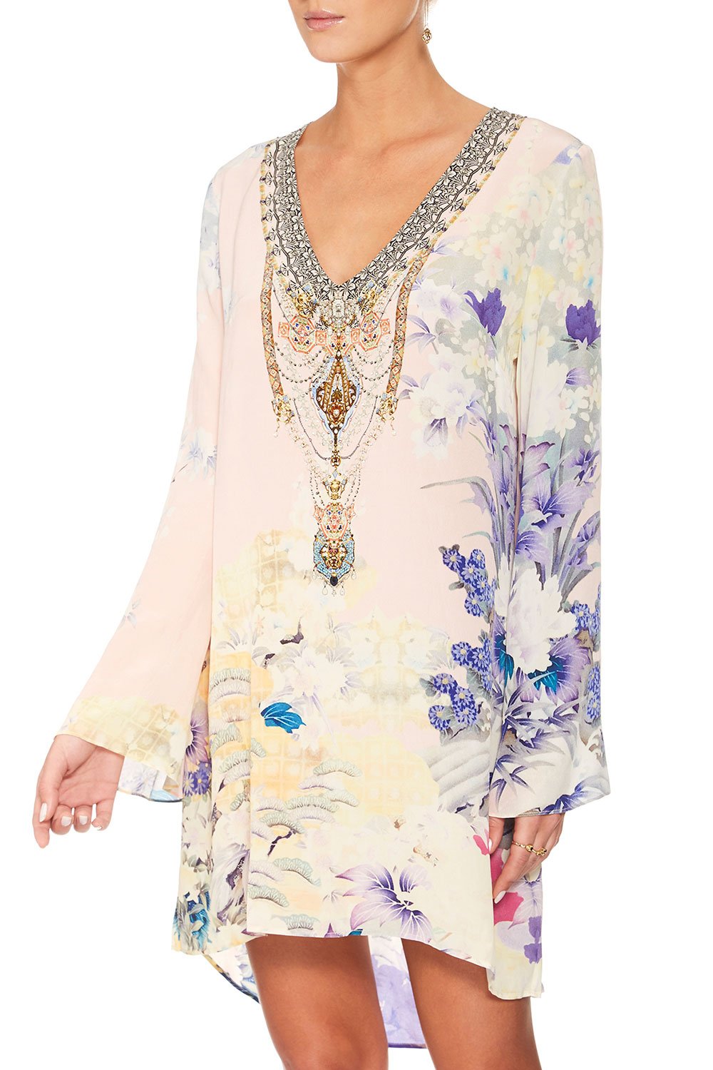 CAMILLA HARAJUKU HEIRESS V-NECK SCOOP BACK DRESS