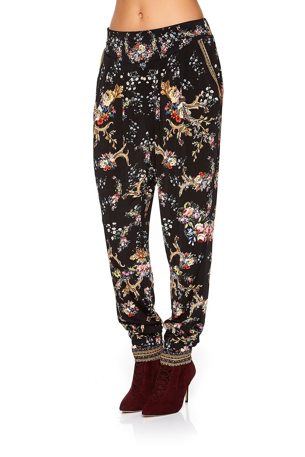HAREM PANT WITH FRONT PLEATS FRIEND IN FLORA