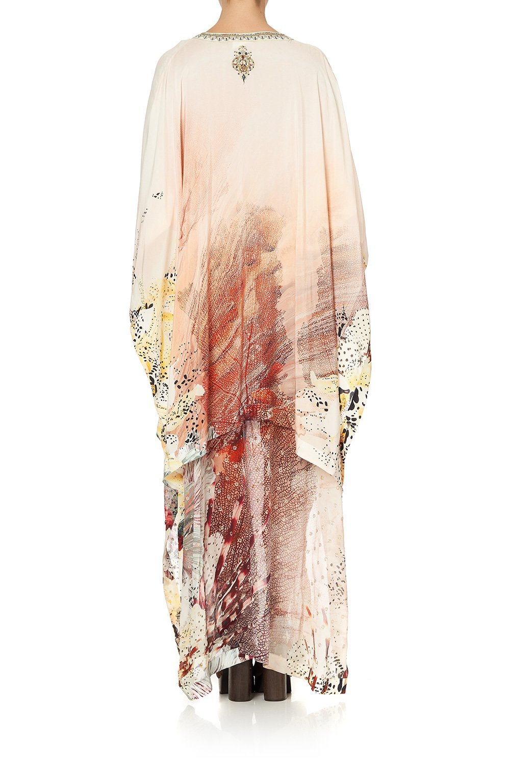 HIGH LOW HEM V NECK KAFTAN COASTAL TREASURE