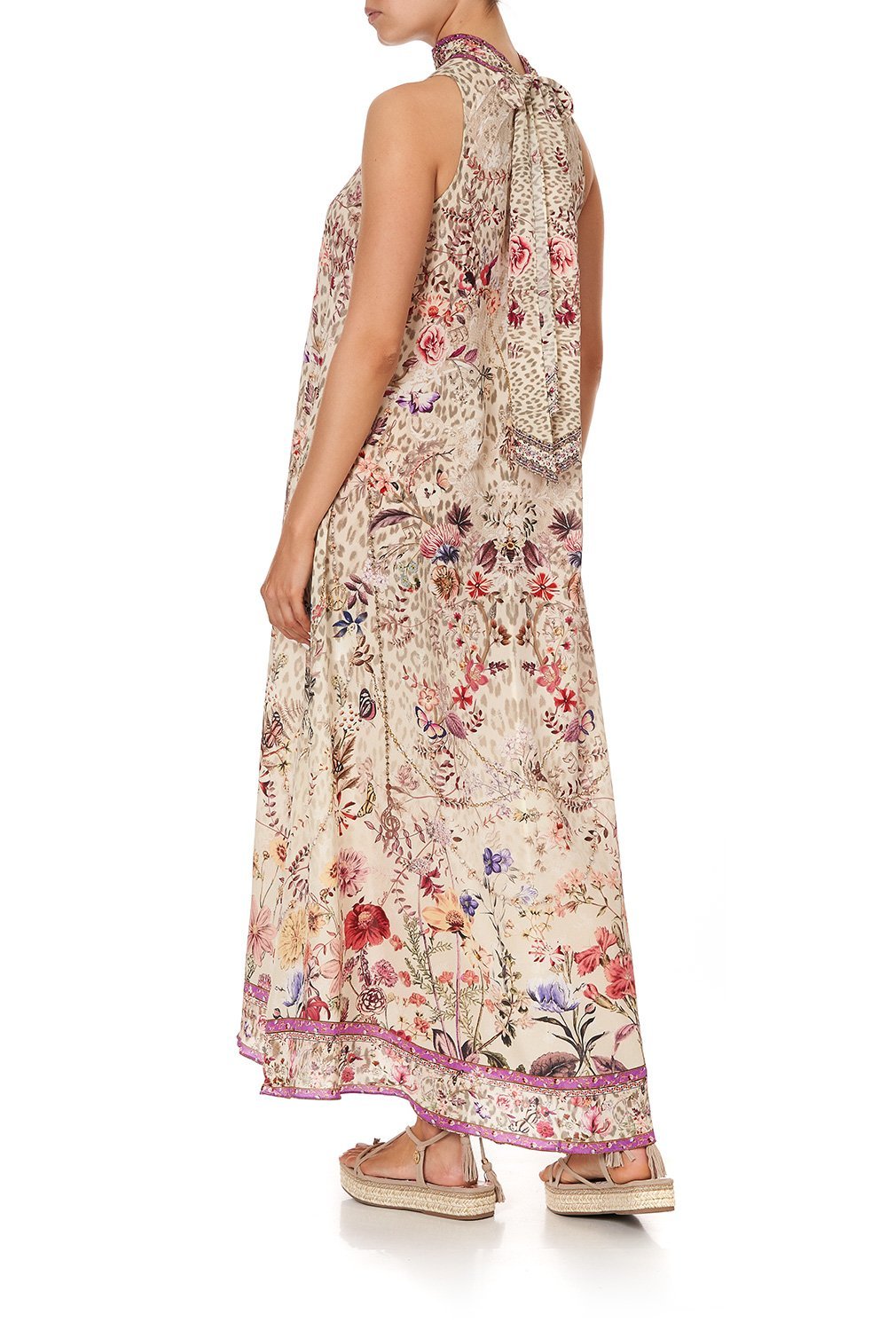 HIGH NECK DRESS WITH BACK NECK TIE DRIFTING DREAMER