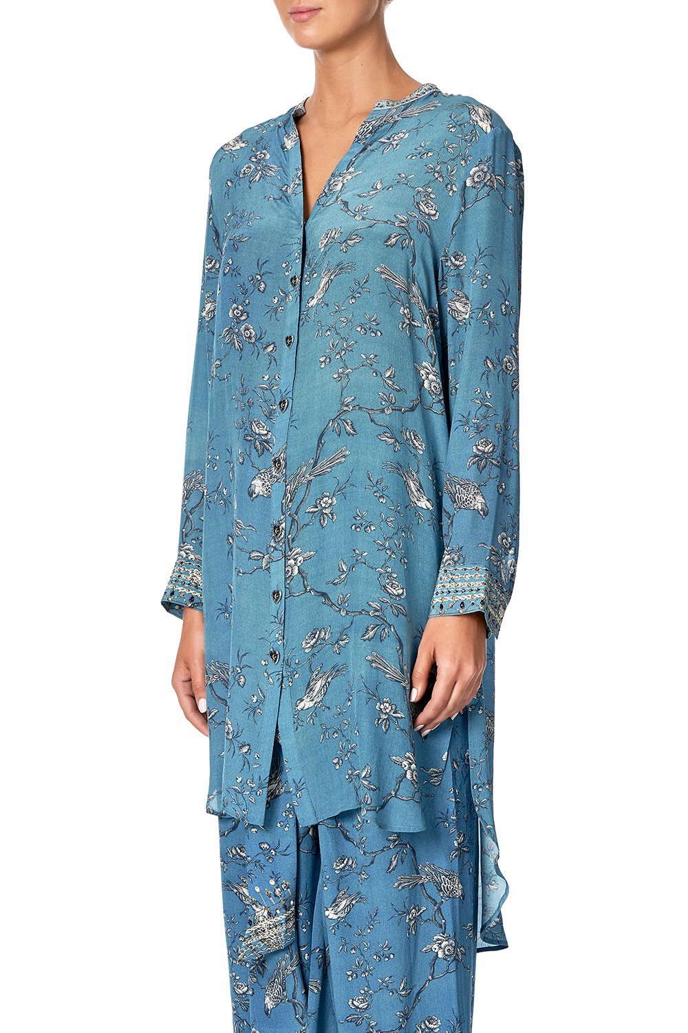 LONG LINE SHIRT WITH BUTTONS SOUTHERN BELLE