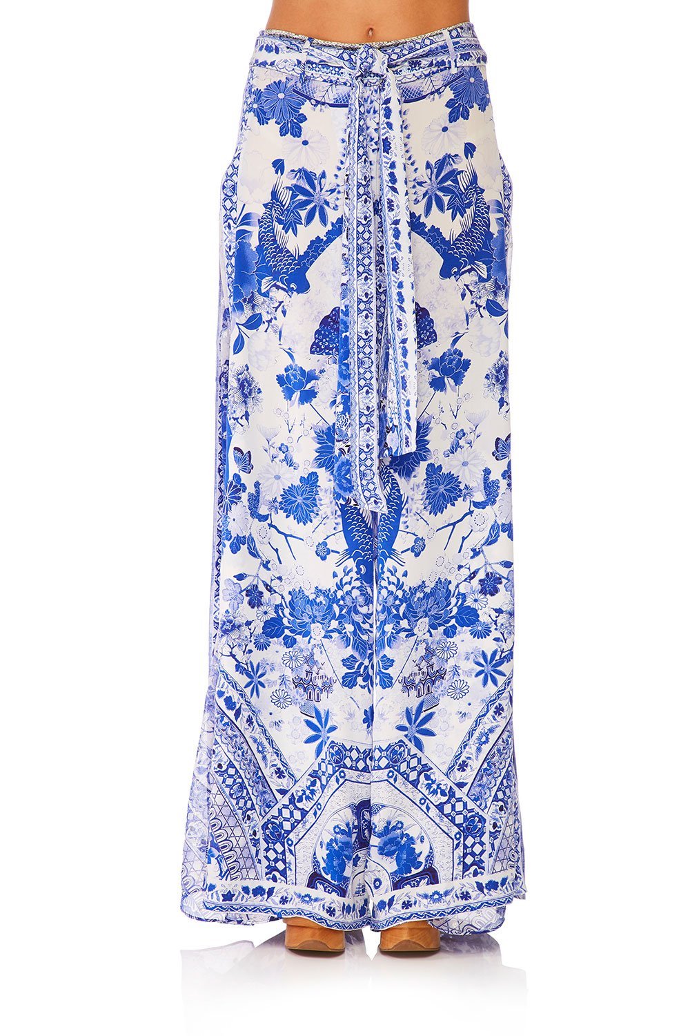 CAMILLA HIGH WAISTED TROUSER WITH GODET THE FAN SEA