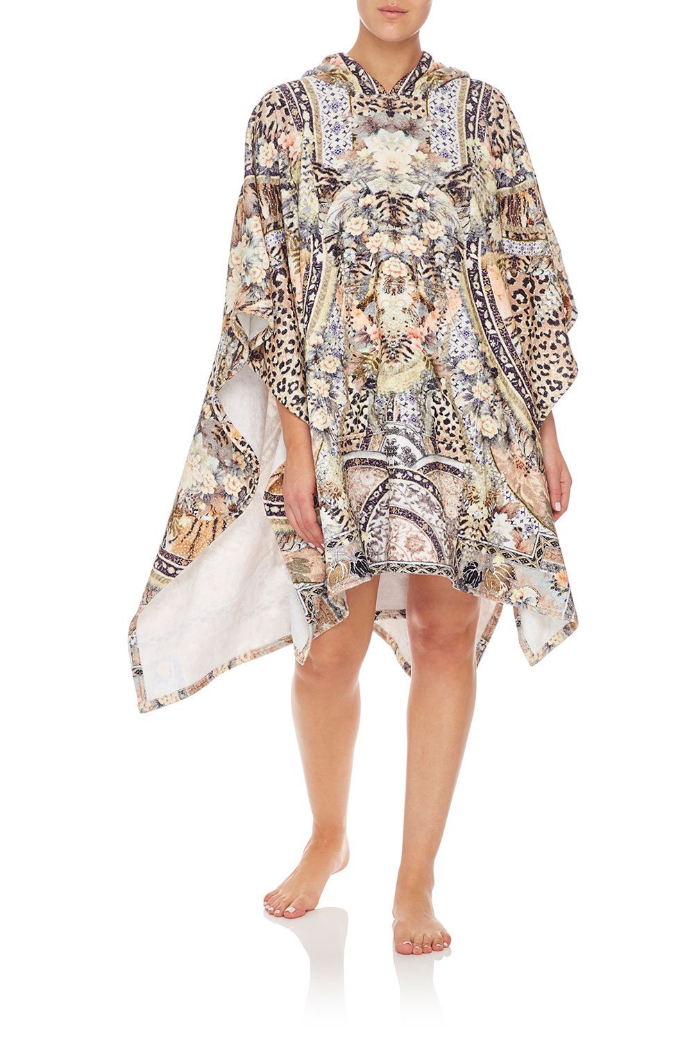 CAMILLA HOODED TOWEL PONCHO MOTO MAIKO