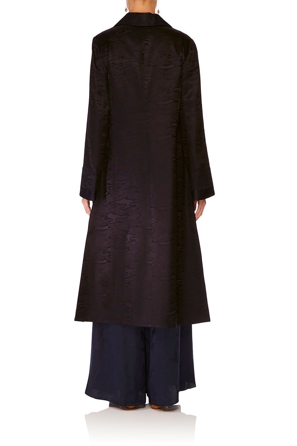 CAMILLA SOLID NAVY JACKET W TOPSTITCH DETAIL