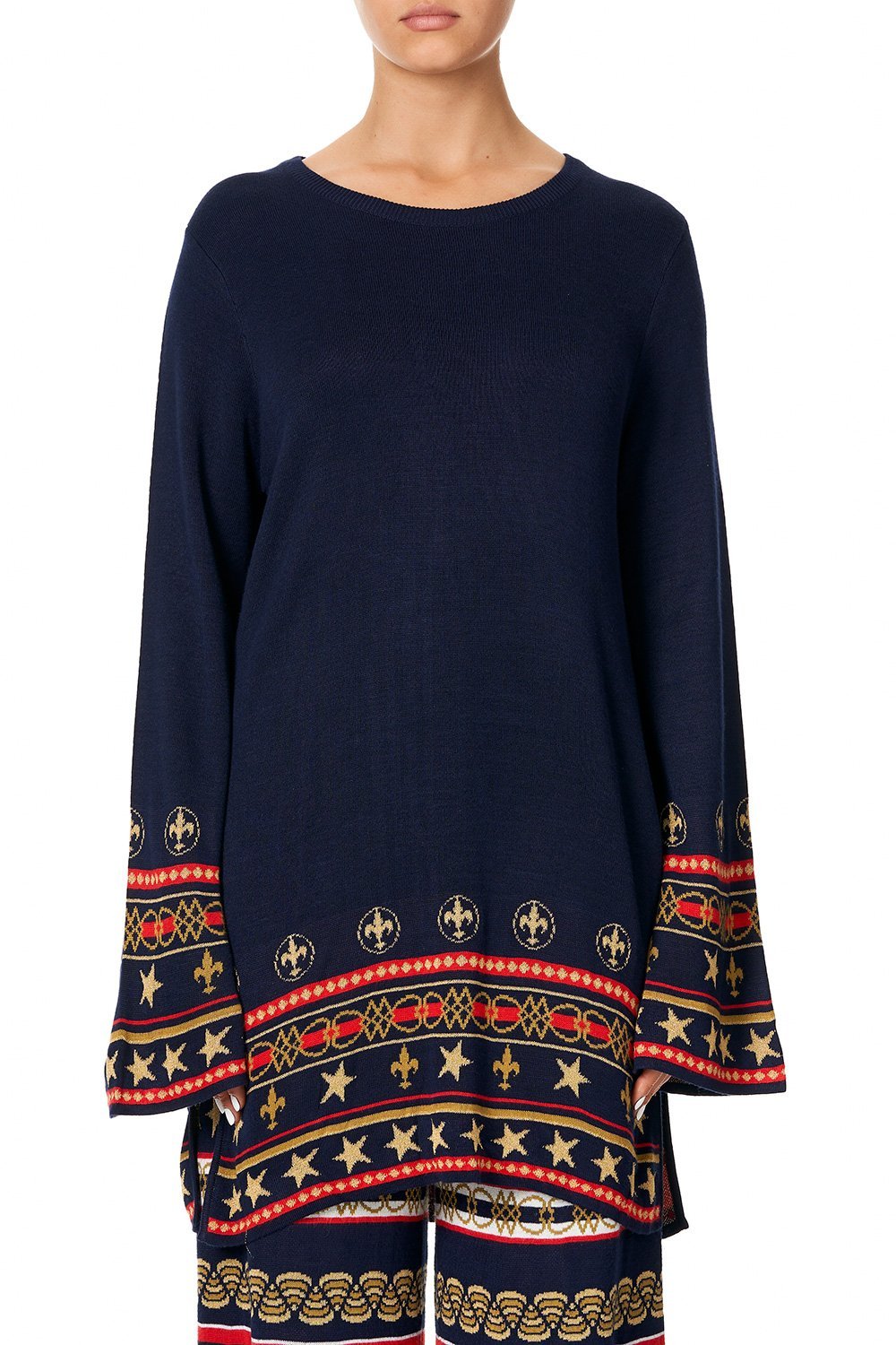 CAMILLA JACQUARD KNIT TUNIC COSTUME PARTY