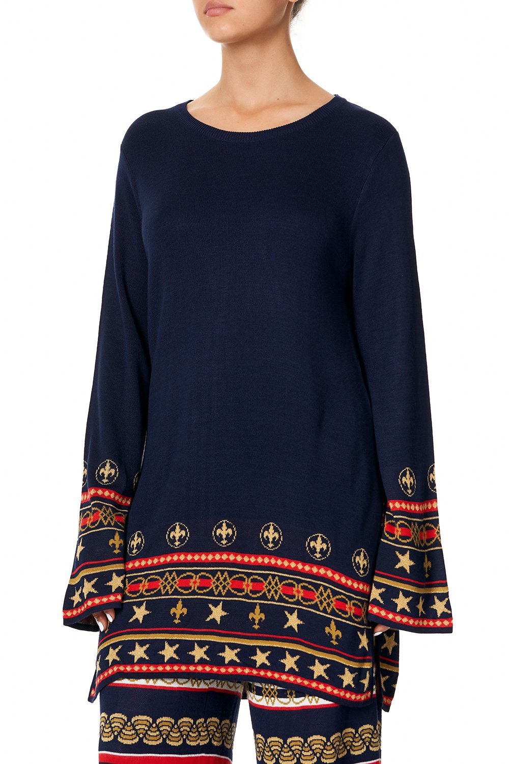 CAMILLA JACQUARD KNIT TUNIC COSTUME PARTY