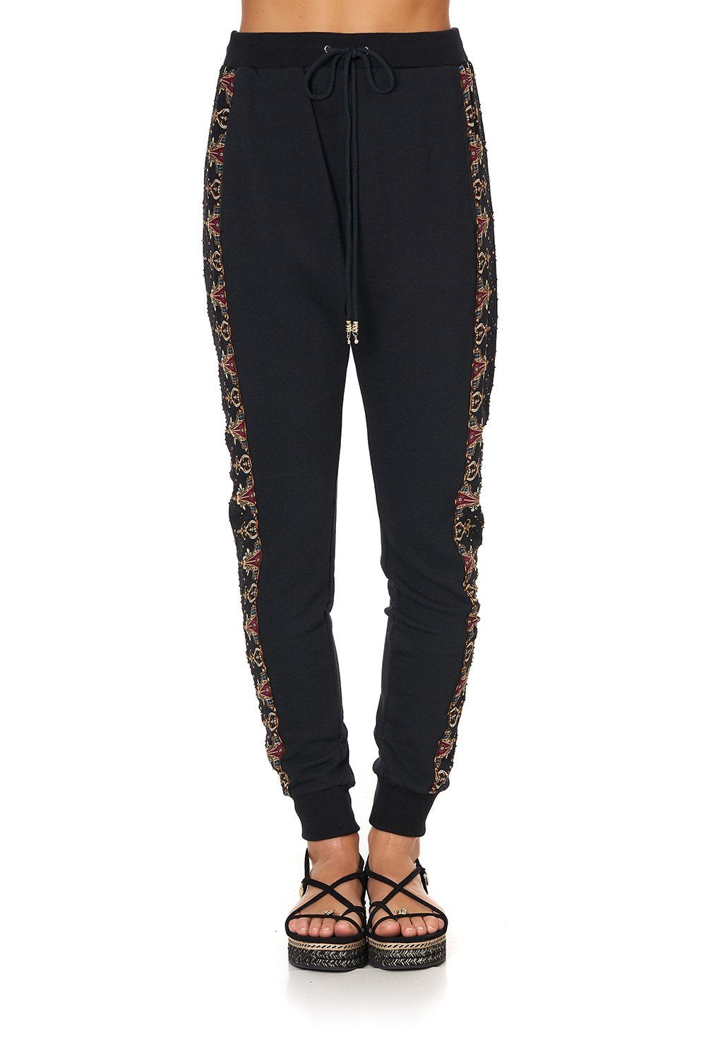 JERSEY AND SILK MIX DROP CROTCH PANT LADY LODGE