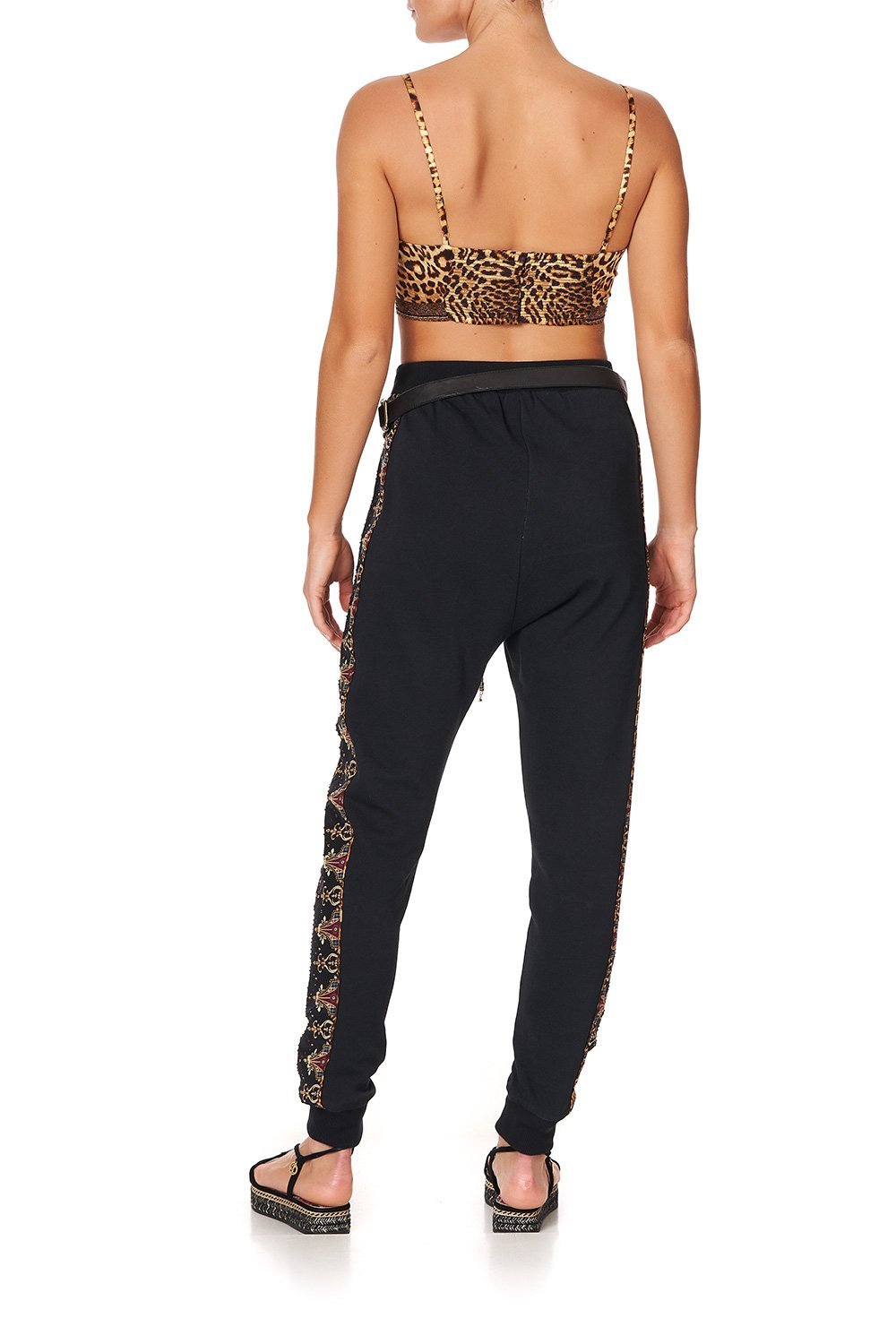 JERSEY AND SILK MIX DROP CROTCH PANT LADY LODGE