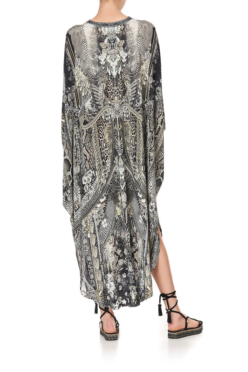 JERSEY SHORT KAFTAN WITH CURVED HEM TO THE GYPSY