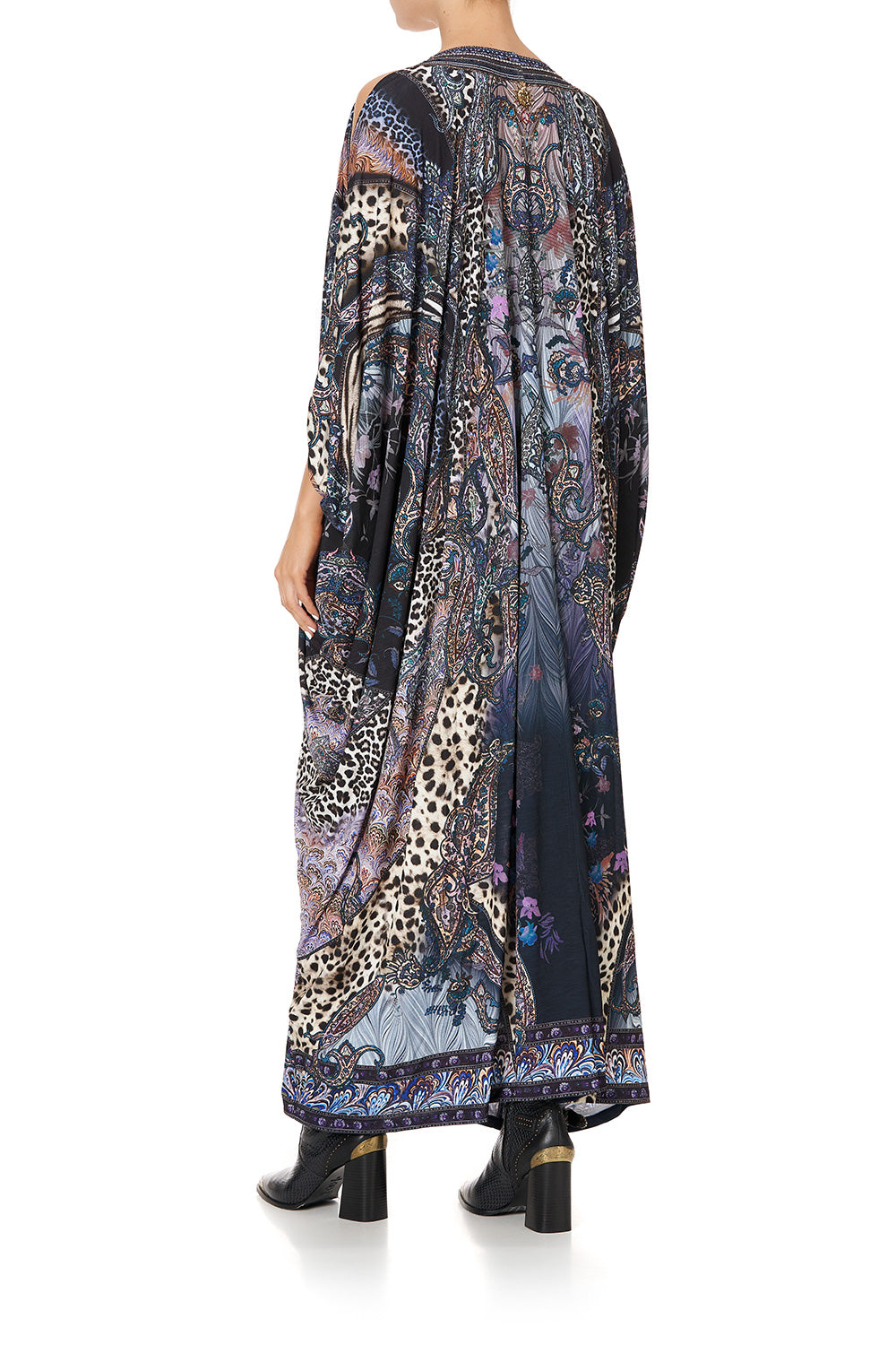 JERSEY SPLIT SLEEVE DRAPED DRESS FESTIVAL EXPRESS