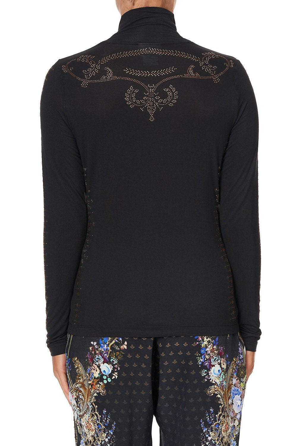 JERSEY TURTLENECK LUXE BLACK