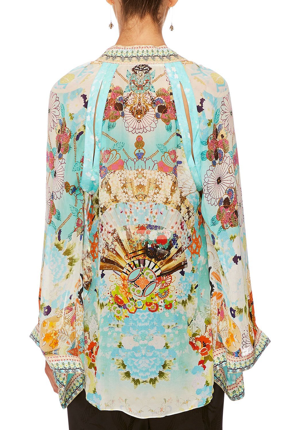CAMILLA KAFTAN W/ SHEER SLEEVE RETRO'S RAINBOW