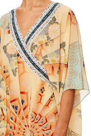 CAMILLA FOR THE FANS KAFTAN W WRAP FRONT & TIE BACK