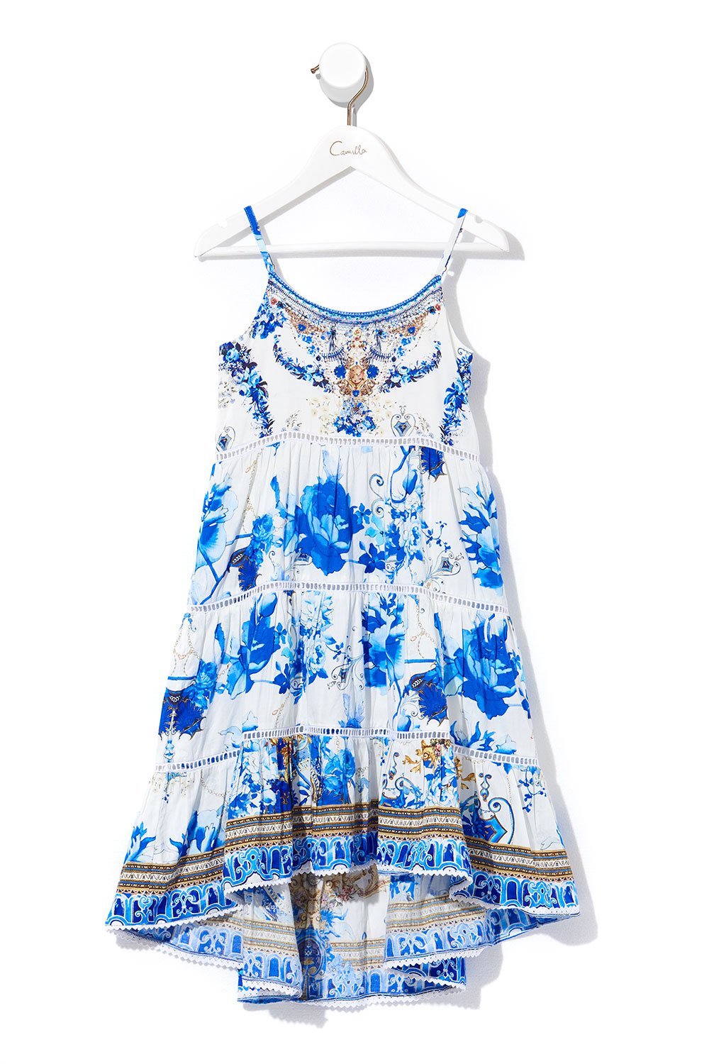 CAMILLA KIDS HIGH LOW HEM DRESS WITH TRIM SAINT GERMAINE