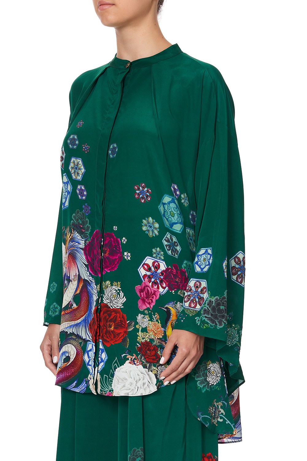 KIMONO SLEEVE BLOUSE EMERALD'S ORBIT