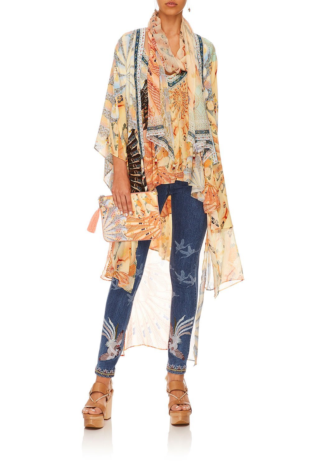 CAMILLA FOR THE FANS SMALL CANVAS CLUTCH