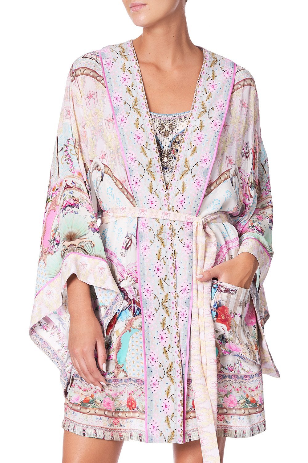 CAMILLA KIMONO WITH TIE BELT CAROUSEL MADEMOISELLE