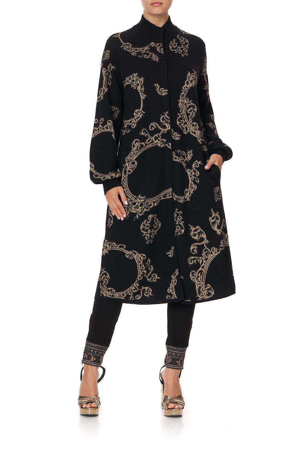 KNIT A-LINE COAT MIRROR MIRROR