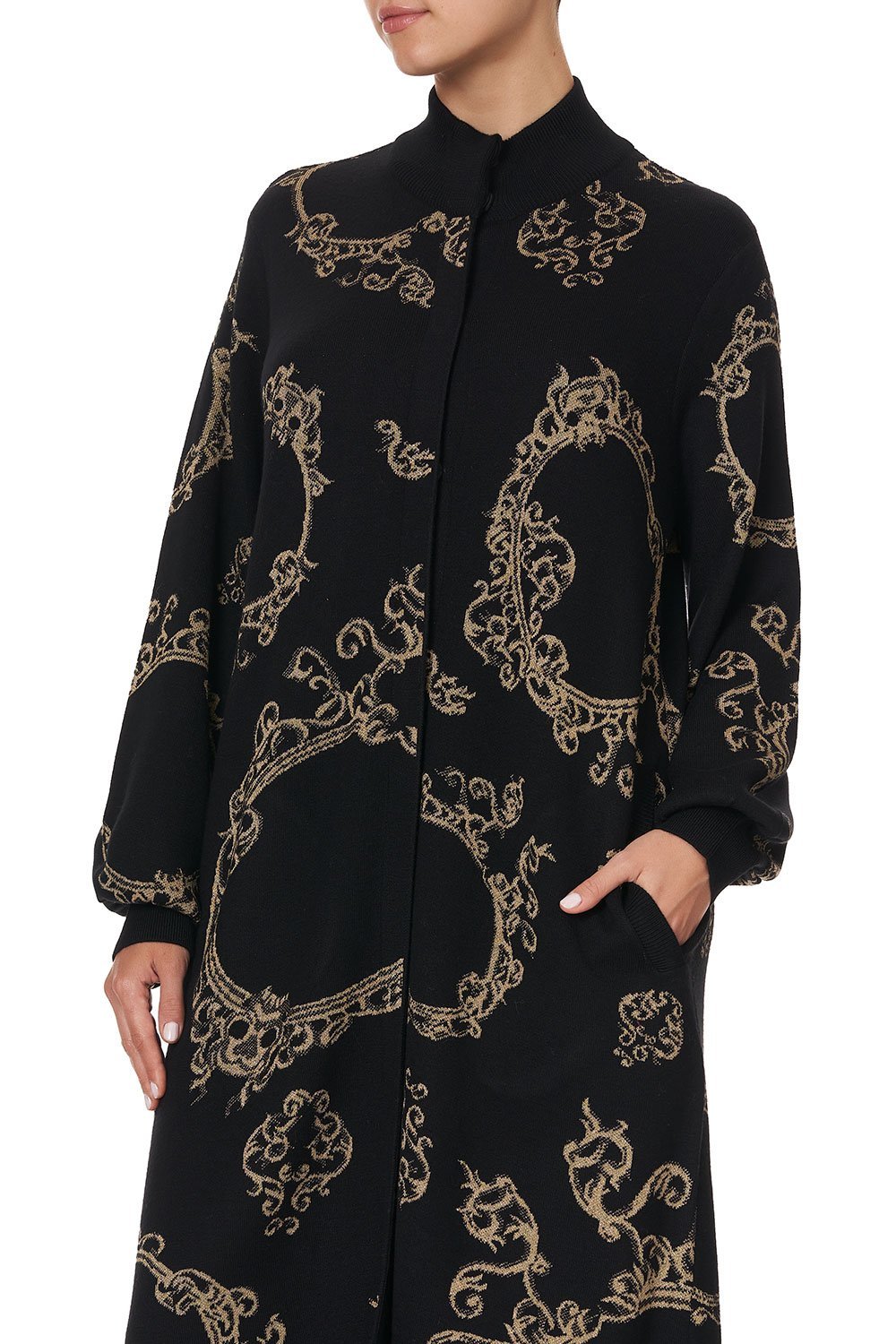 KNIT A-LINE COAT MIRROR MIRROR