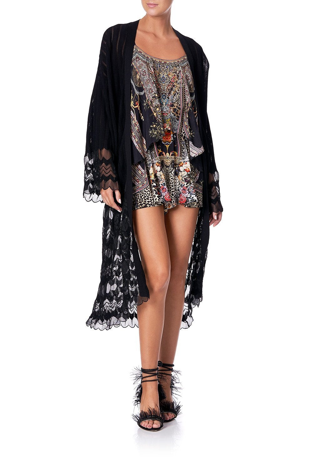CAMILLA KNITTED LACE CARDIGAN MARAIS AT MIDNIGHT