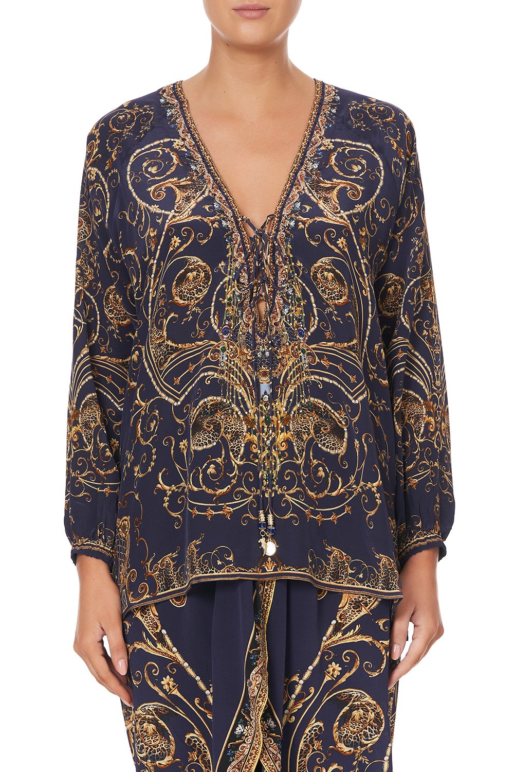 LACE UP BLOUSE SEVEN DAY WEEKEND