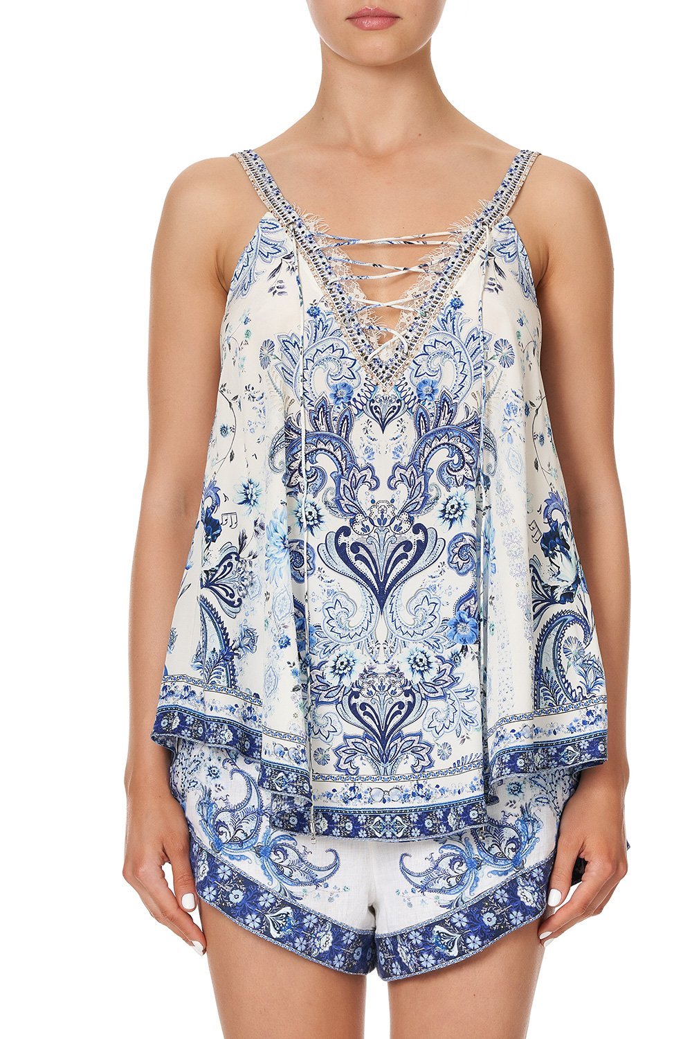 LACE UP EYELET CAMI TALKING ABOUT A REVOLUTION