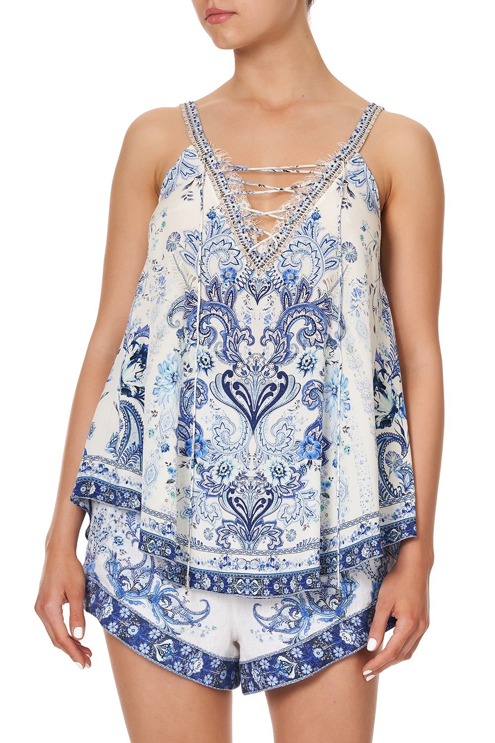 LACE UP EYELET CAMI TALKING ABOUT A REVOLUTION