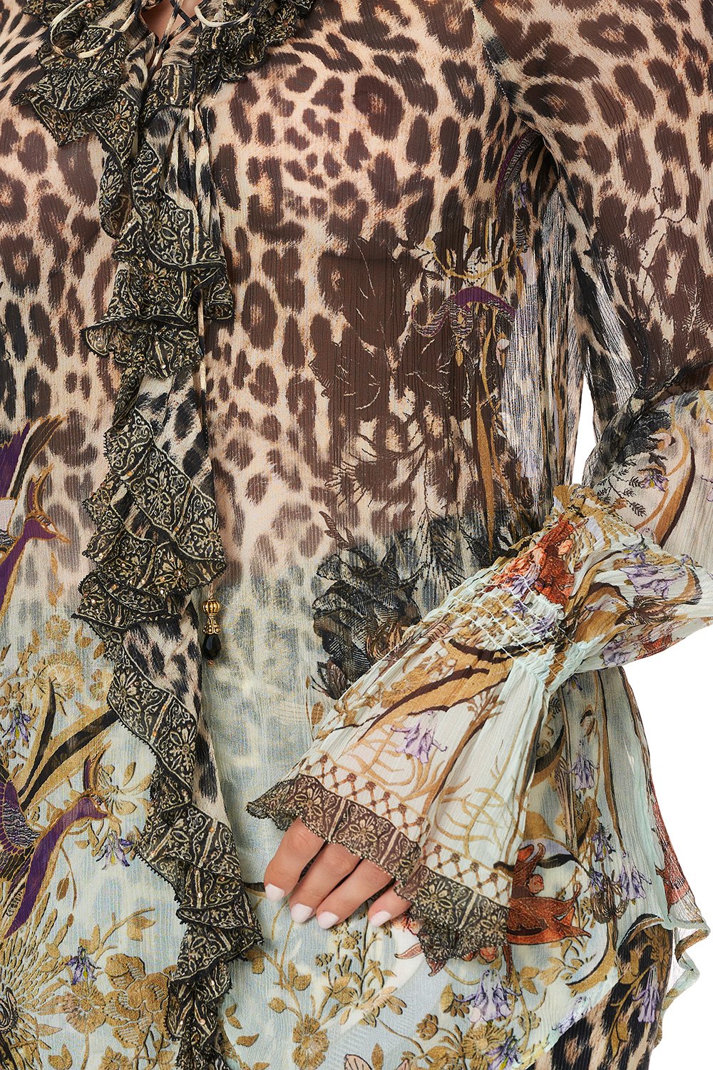 LACE UP RUFFLE BLOUSE NOMADIC NYMPH