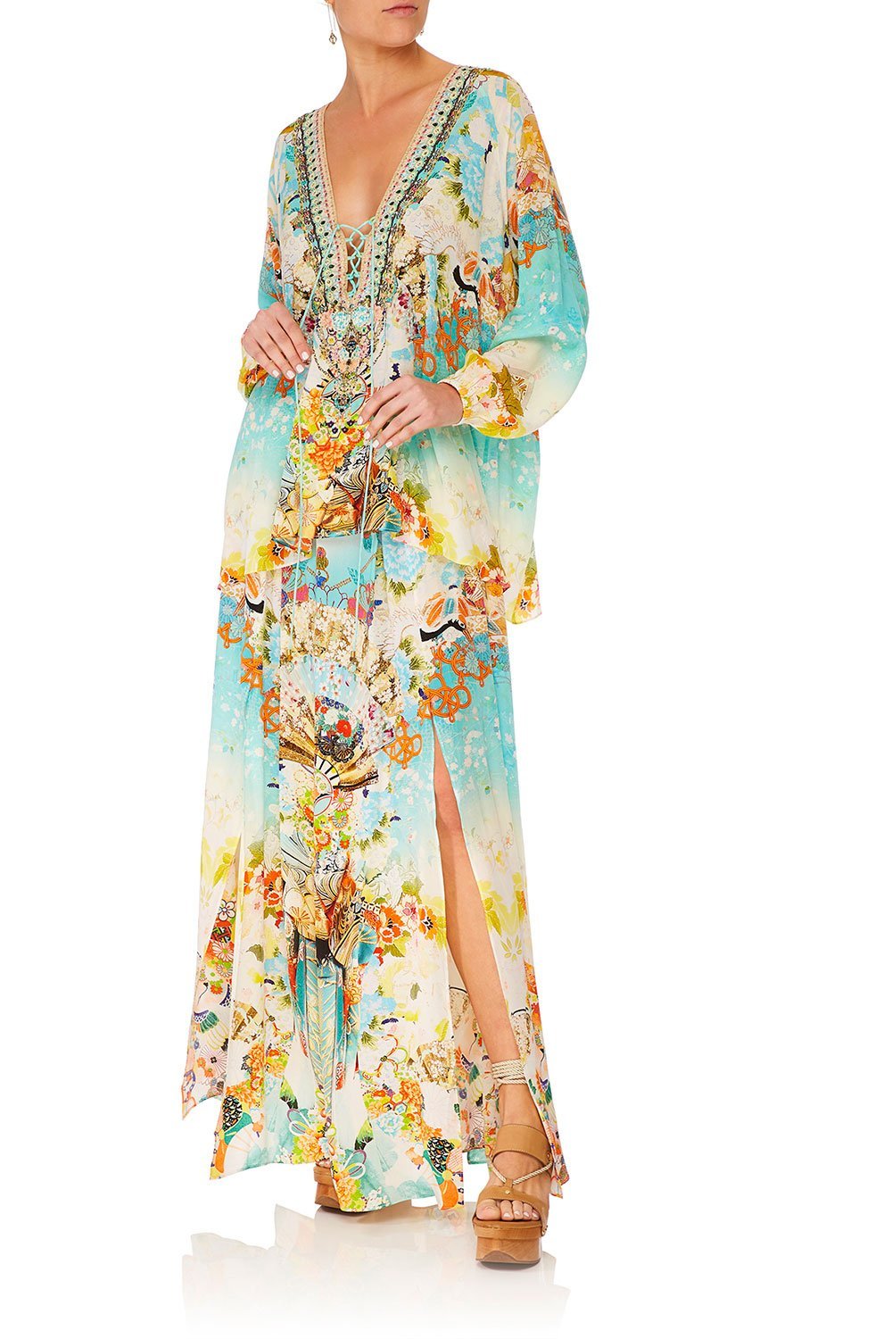 CAMILLA RETROS RAINBOW LACE UP SHIRT