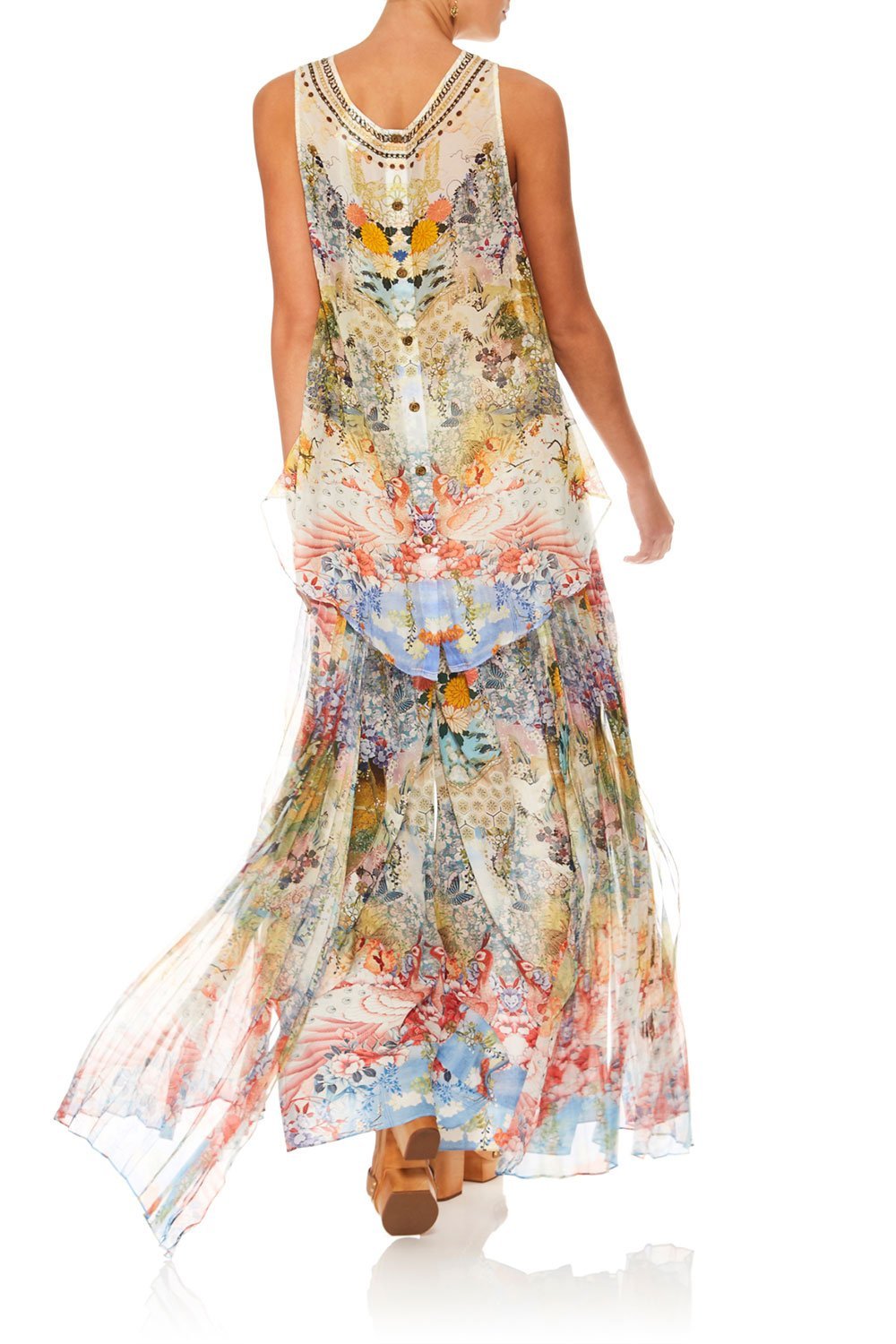 CAMILLA LADY LABYRINTH BUTTON BACK TOP