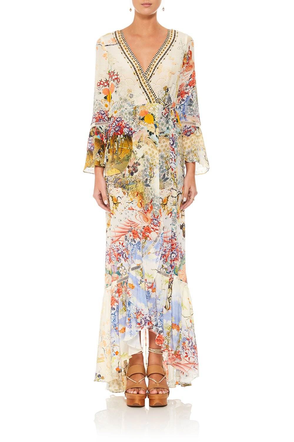 LADY LABYRINTH LONG SLEEVE WRAP DRESS