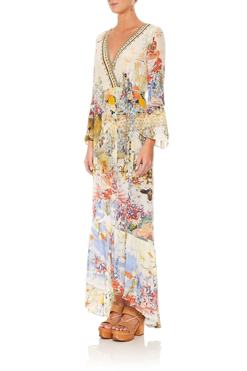 LADY LABYRINTH LONG SLEEVE WRAP DRESS