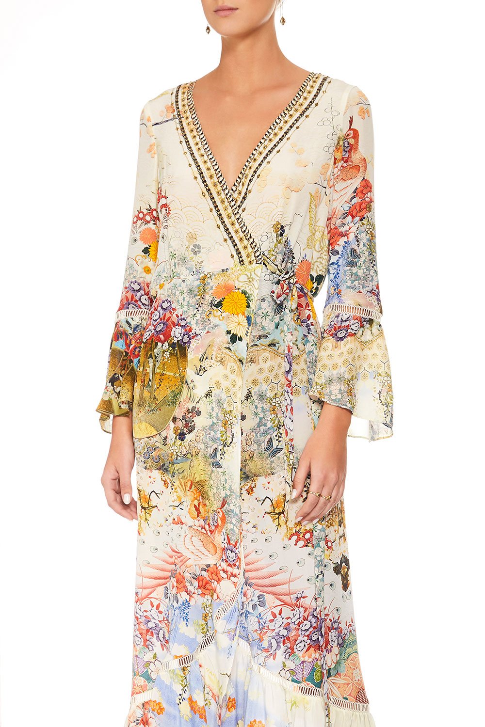 LADY LABYRINTH LONG SLEEVE WRAP DRESS