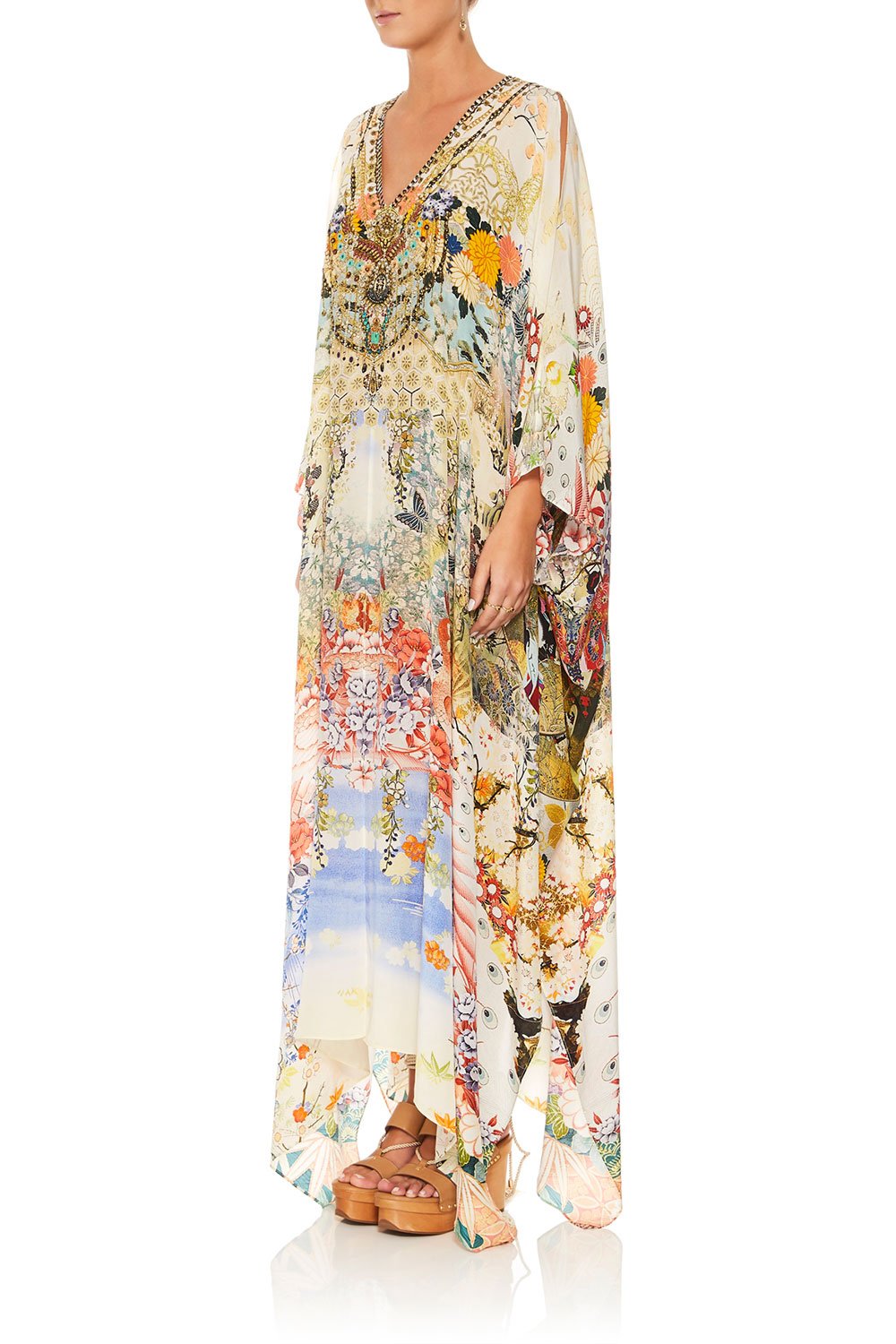 CAMILLA LADY LABYRINTH SPLIT FRONT & SLEEVE KAFTAN