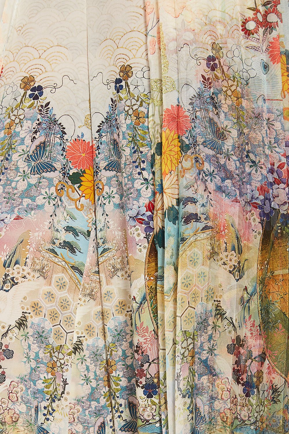 CAMILLA LADY LABYRINTH WIDE LEG PANT W PLEAT OVERLAY