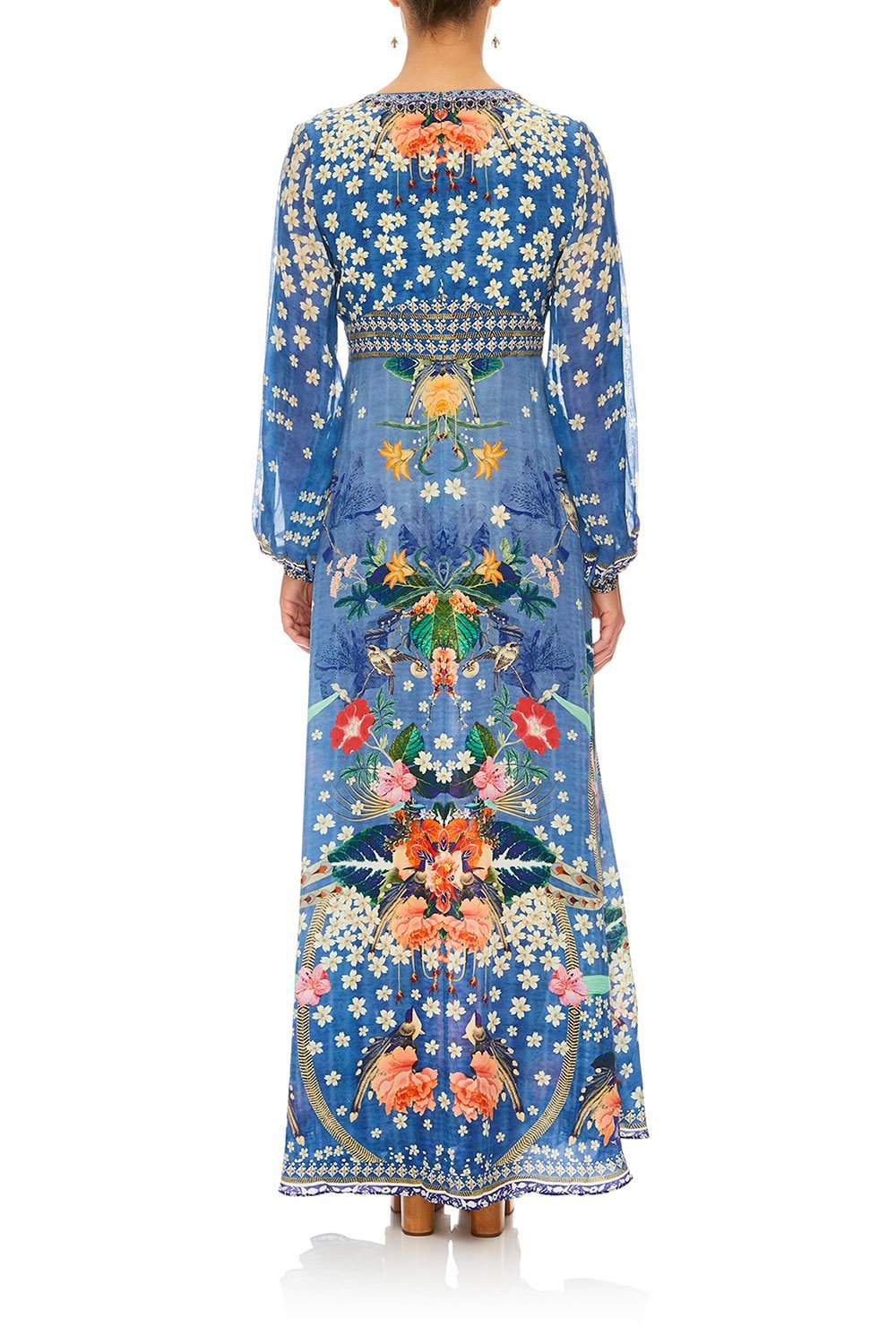 CAMILLA FARAWAY FLORALS LANTERN SLEEVE DRESS