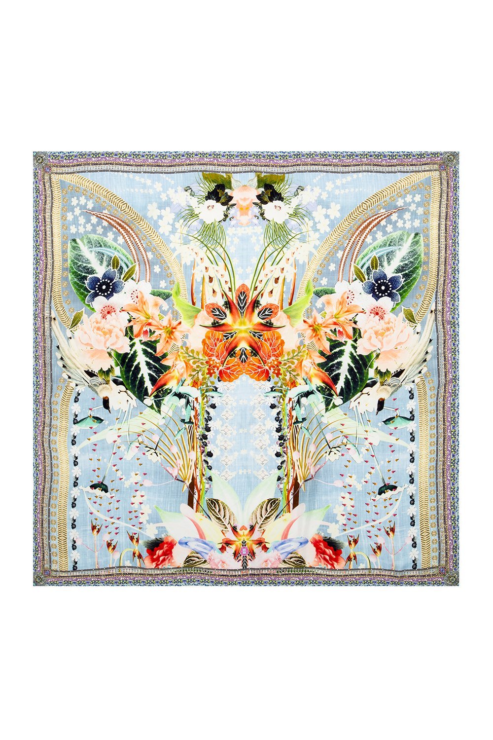 CAMILLA THE STILL ABYSS LARGE SQUARE SCARF