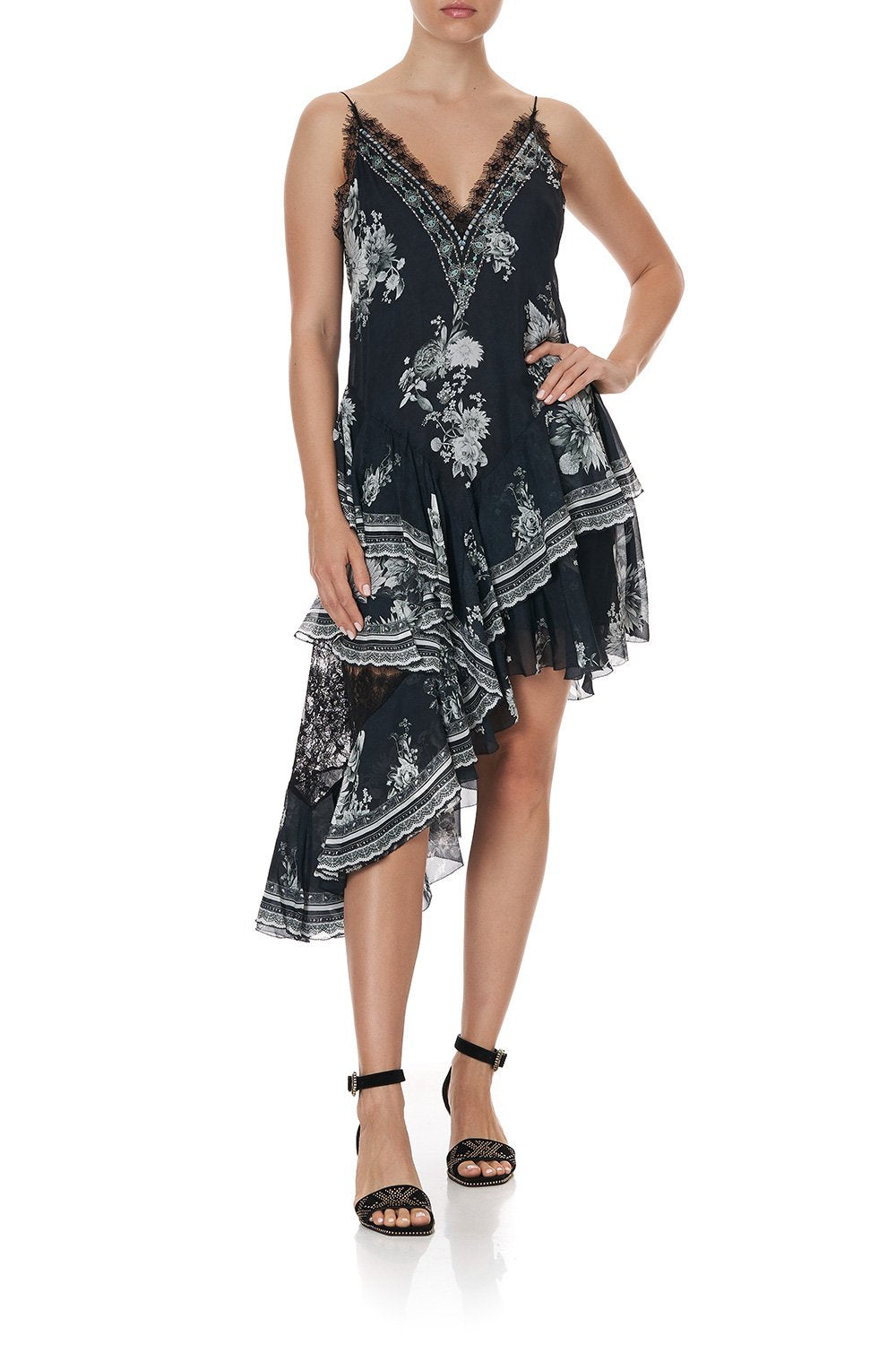 LAYERED ASYMMETRICAL DRESS MOONSHINE BLOOM