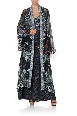LAYERING ROBE WITH CONTRAST SLEEVE ASTRO DISCO