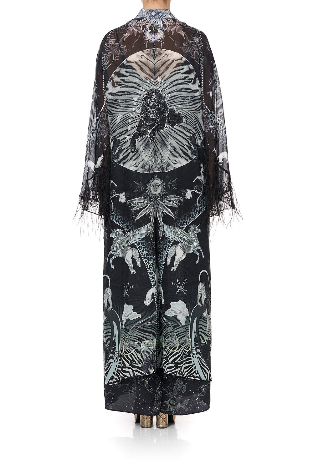 LAYERING ROBE WITH CONTRAST SLEEVE ASTRO DISCO