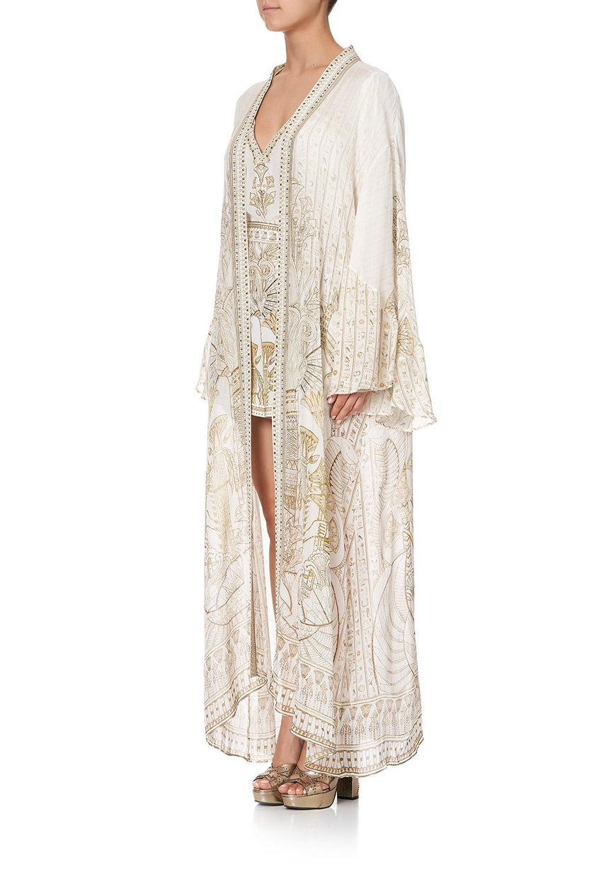 Layered Robe layering robe with contrast sleeve