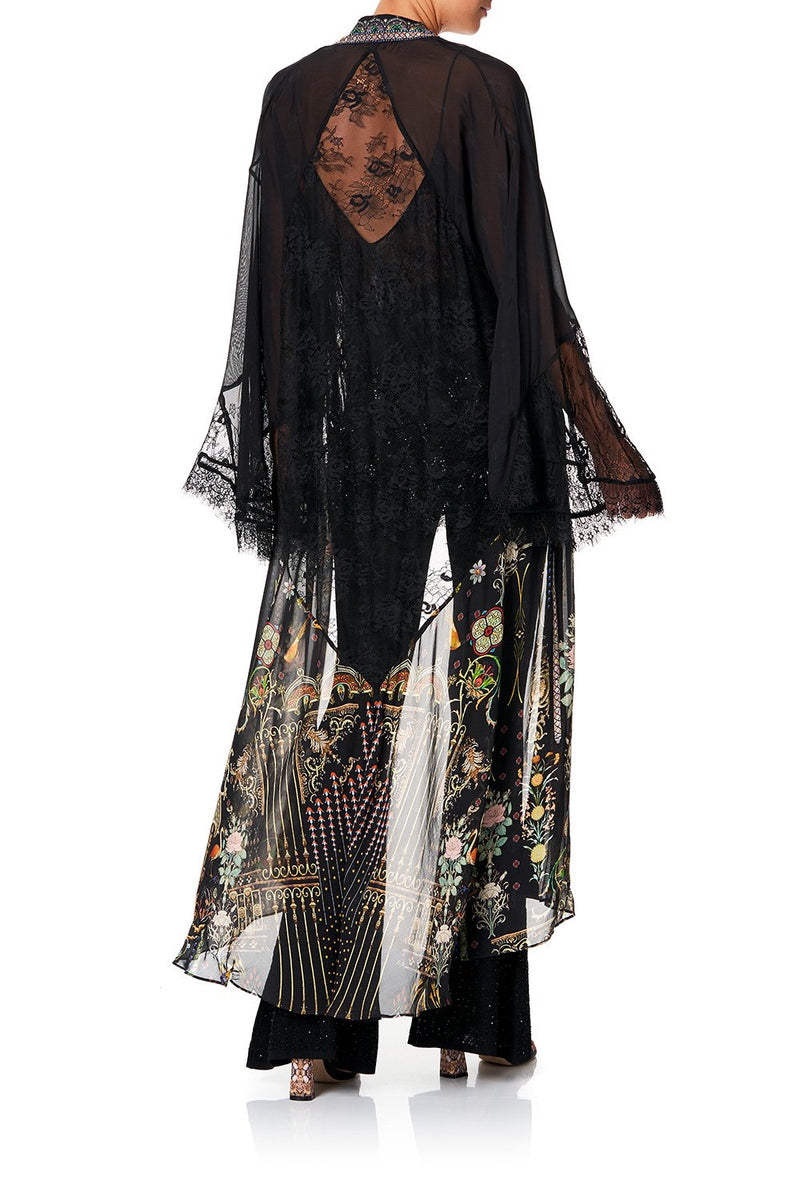 Layered Robe LAYERING ROBE WITH LACE INSERT REBELLE REBELLE – CAMILLA UK