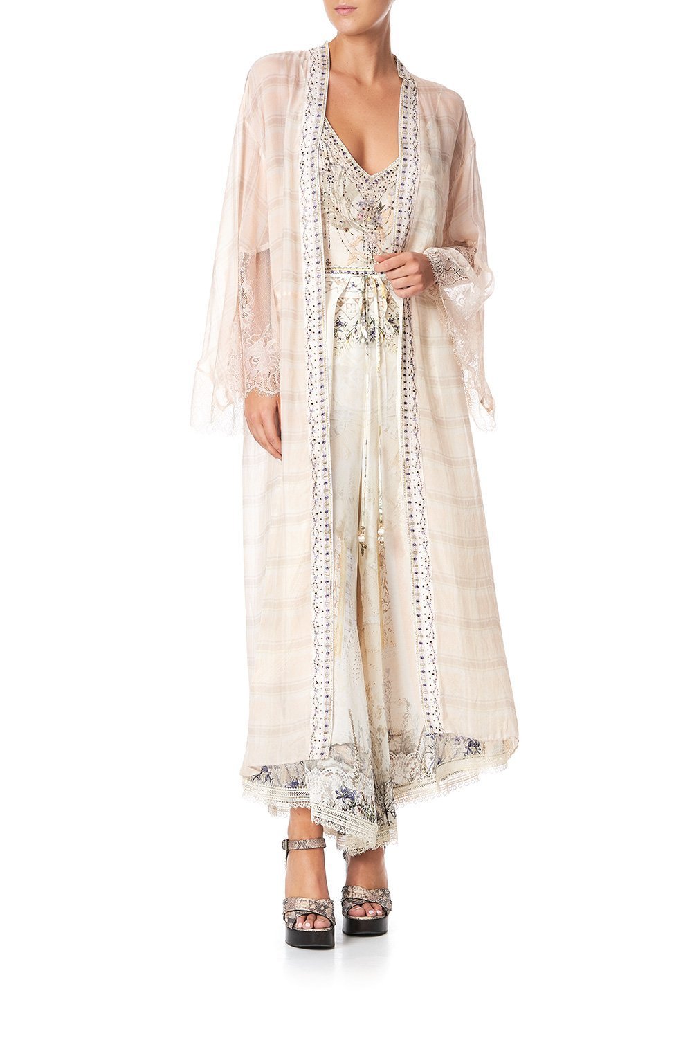 LAYERING ROBE WITH LACE INSERT SOUTHERLY CHANGE