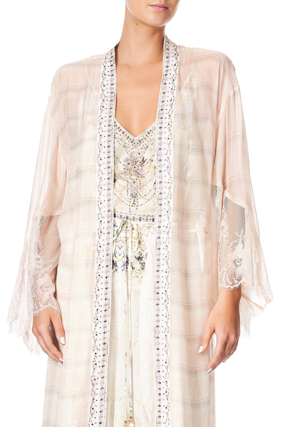 LAYERING ROBE WITH LACE INSERT SOUTHERLY CHANGE