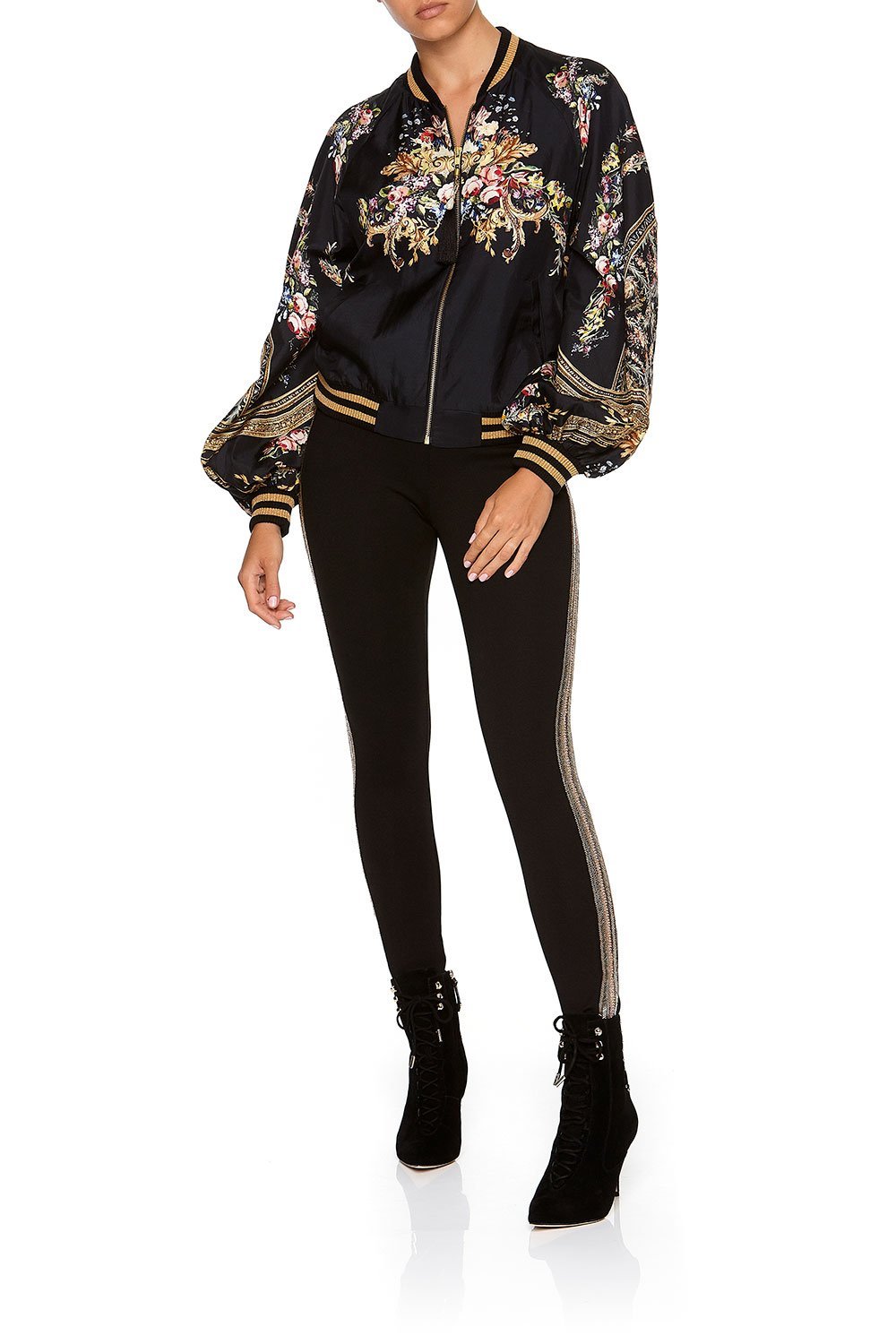 PONTE LEGGINGS WITH SIDE DETAIL FRIEND IN FLORA