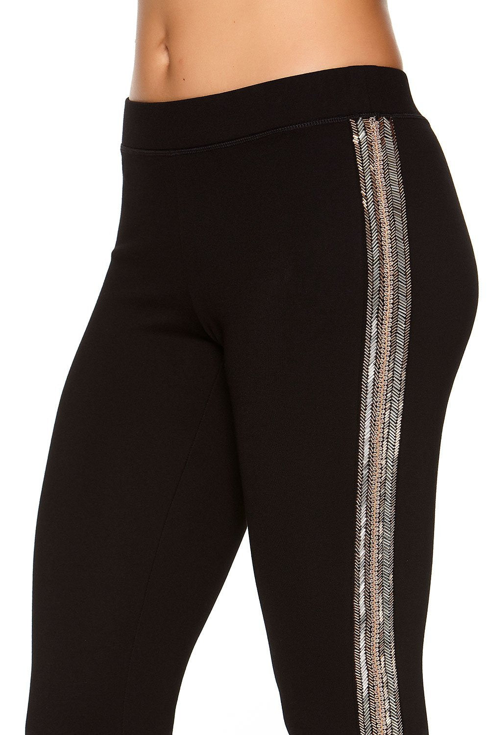 PONTE LEGGINGS WITH SIDE DETAIL FRIEND IN FLORA