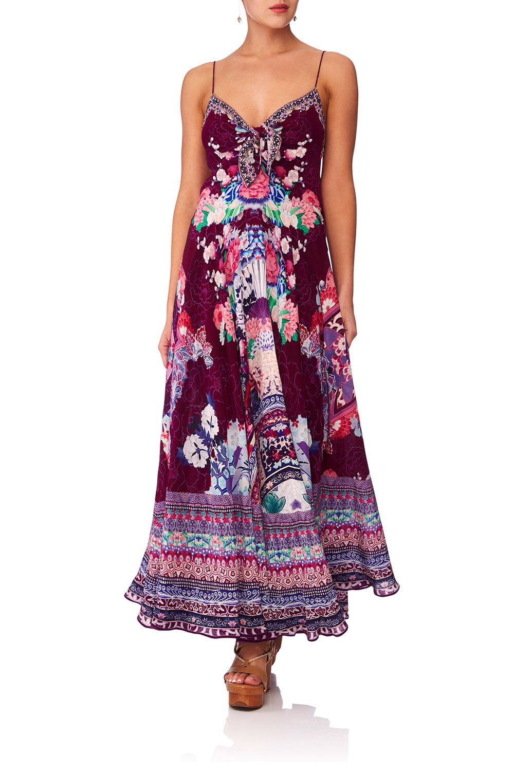 CAMILLA LITTLE OSAKA GIRL LONG DRESS W TIE FRONT