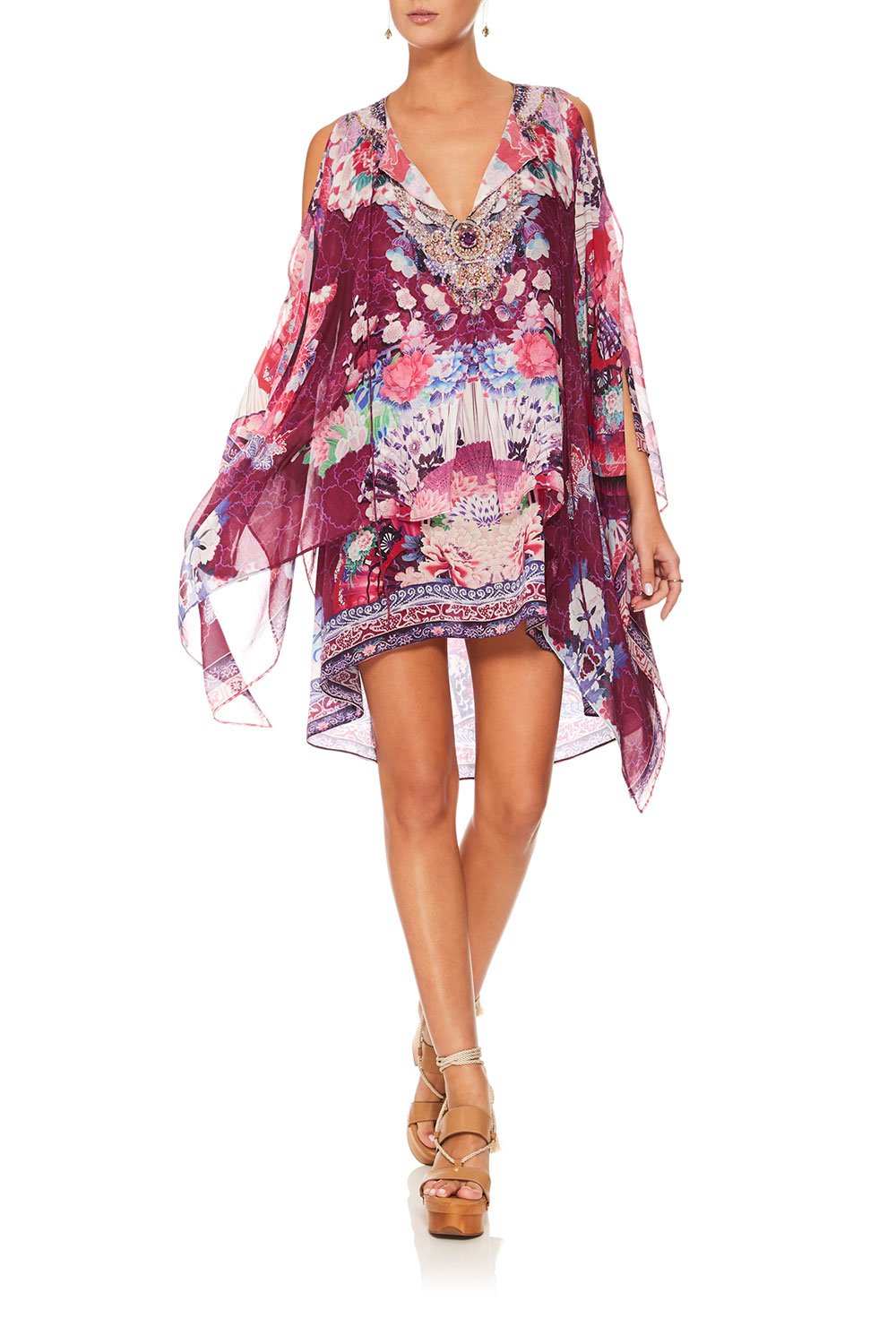 CAMILLA LITTLE OSAKA GIRL SHEER LAYERED DRESS WSPLIT