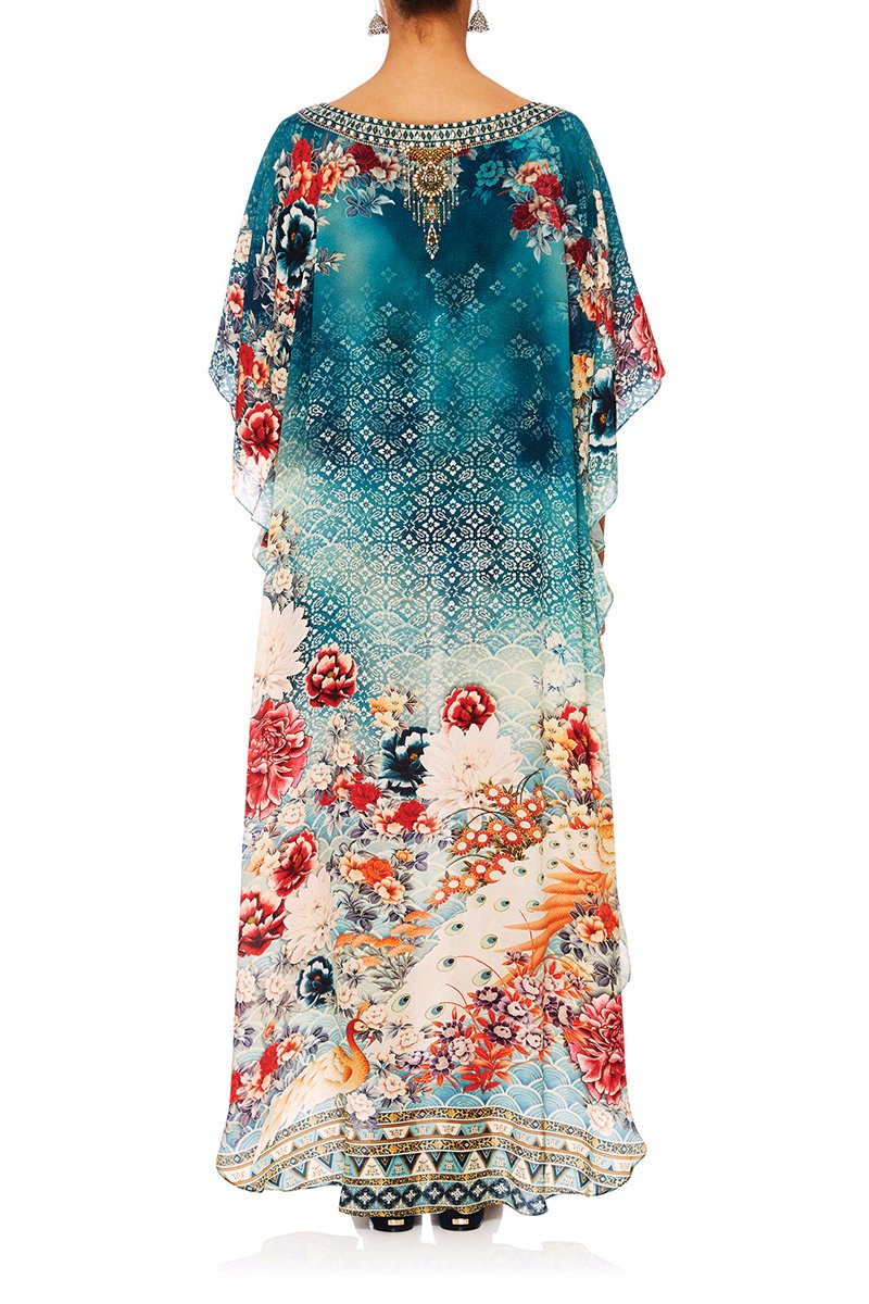 CAMILLA HER HEIRLOOM LONG V NECK KAFTAN